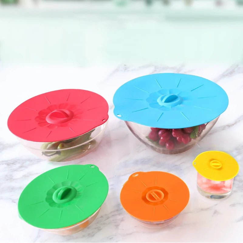 Set of 5 Silicone Microwave Bowl Cover - Eco - friendly | Cozyield